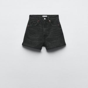 Zara Mom Jean Short Black Wash
